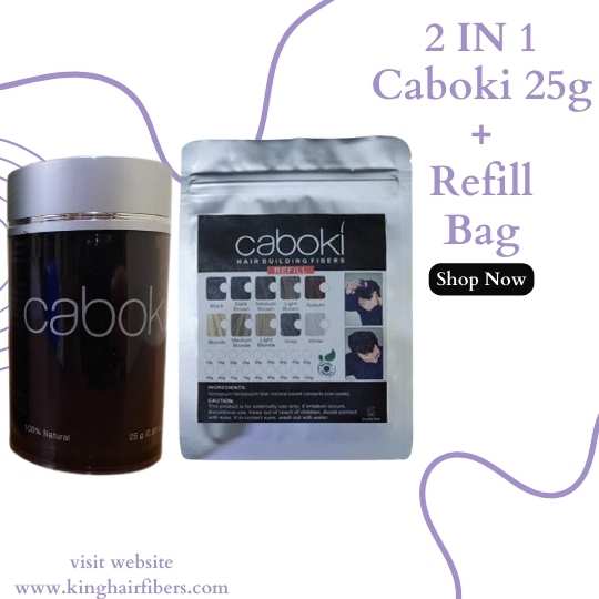 Caboki Hair Fiber + Hair Fiber Refill Pack 25g