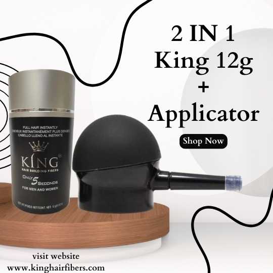 King Hair Fibers 2 IN 1 Deal 12g Fiber+ Hair Fiber Spray Applicator