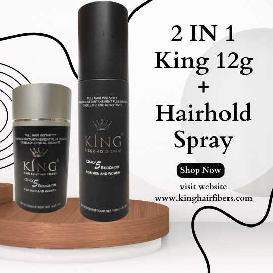 2 IN 1 King 12g hair fibers + Hairhold Spray