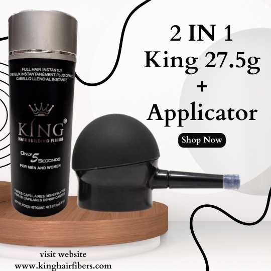 King Hair Fibers 2 IN 1 Deal 27.5g Fiber+ Hair Fiber Spray Applicator