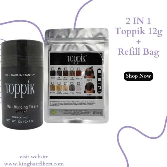 Toppik Hair Building Fibers 2 IN 1 Deal 12g Fiber+ Refill Pack 25g