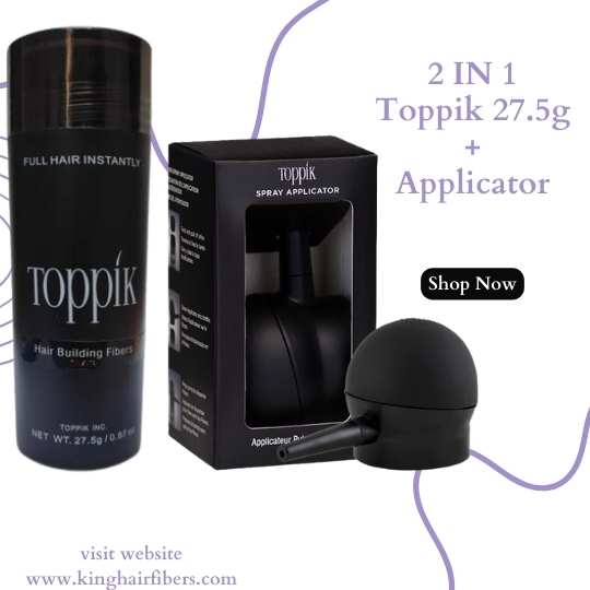 Toppik Hair Building Fibers 2 IN 1 Deal 27.5g Fiber+ Fiber Spray Applicator