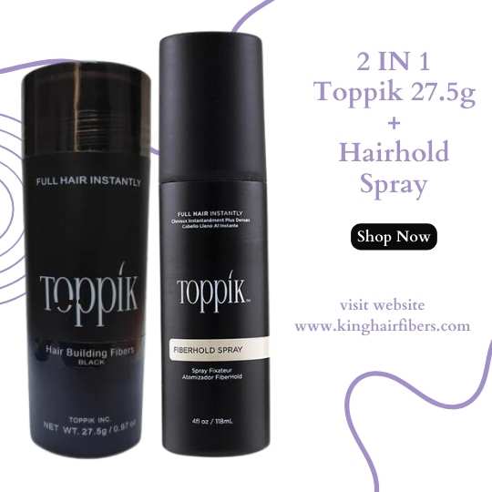 Toppik Hair Building Fibers 2 IN 1 Deal 27.5g Fiber+ FiberHold Spray