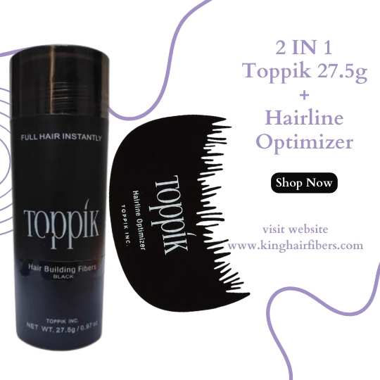 Toppik Hair Building Fibers 2 IN 1 Deal 27.5g Fiber+ Hairline Optimizer