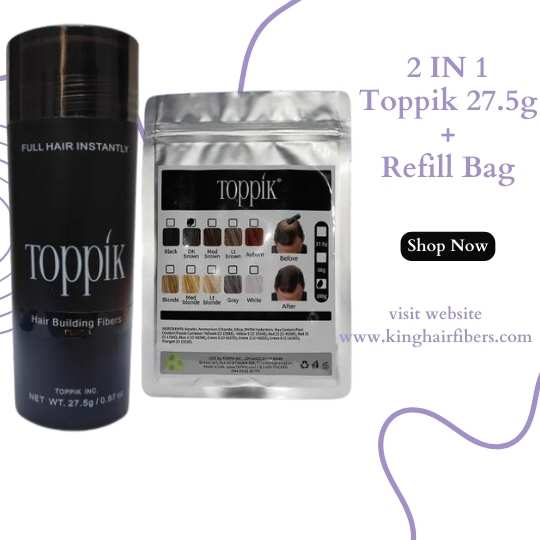 Toppik Hair Building Fibers 2 IN 1 Deal 27.5g Fiber+ Refill Pack 25g