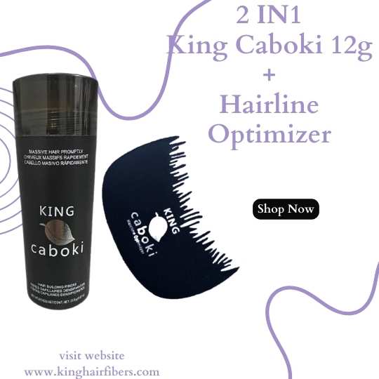 King Caboki 2 IN 1 Deal 12g Fiber + Hair Fiber Hairline Optimizer