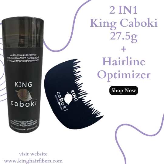 King Caboki 2 IN 1 Deal 27.5g + Hair Fiber Hairline Optimizer