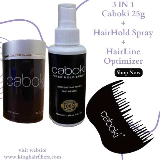 Caboki 3 IN 1 Deal 25g Fiber+ Holding Spray + Hairline Perfector