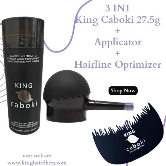 King Caboki 3 IN 1 Deal 27.5g Fiber+ Spray Applicator+ Hairline Optimizer