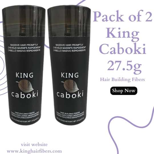 27.5g King Caboki Hair Building Fibers Value Pack of 2 (137 Day Supply)