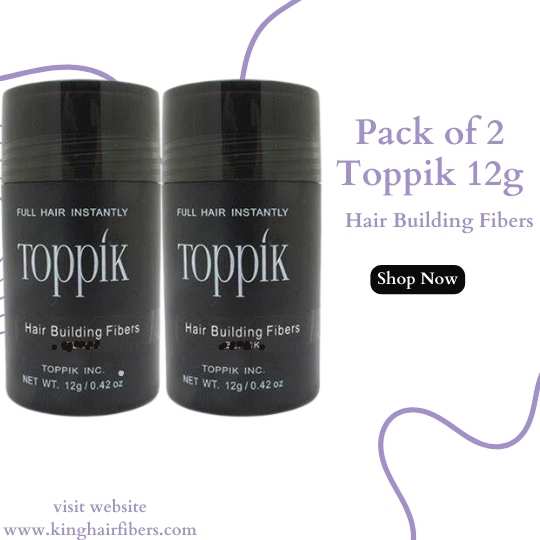 Toppik Hair Building Fibers 12g Value Pack of 2 Bottle