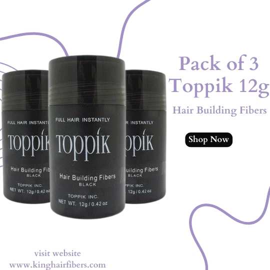 Toppik Hair Building Fibers 12g Value Pack of 3 Bottle