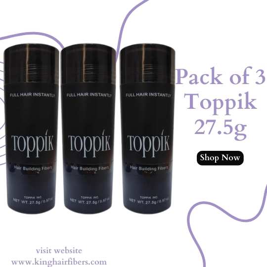 Toppik Hair Building Fibers 27.5g Value Pack of 3 Bottle