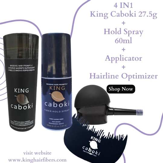 King Caboki 4 IN 1 Deal 27.5g+ Hold Spray+ Spray Applicator+ Hairline Optimizer