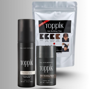Toppik 3 IN 1 Deal 12g Fiber+ Refill Bag 25g+ Hair FiberHold Spray