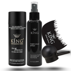 Pack of 4 Hair Building Fiber 27gg & Hair Oprimizing Comb & Hair Hold & Applicator